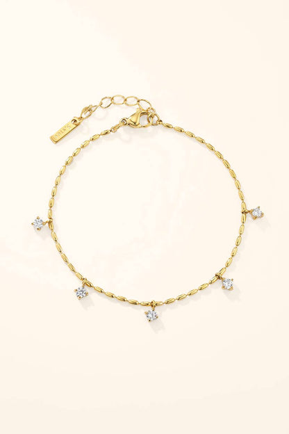Bracelet chaîne à pampilles en acier inoxydable 324AQ538