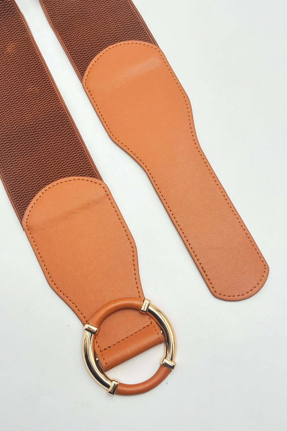 Wide faux leather belt CT38