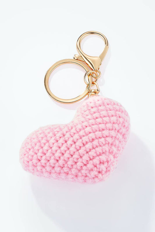 Grigri crochet heart bag charm PC060HZ