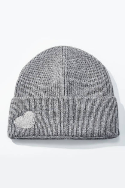 Bonnet uni avec cœur assorti MJ220SD
