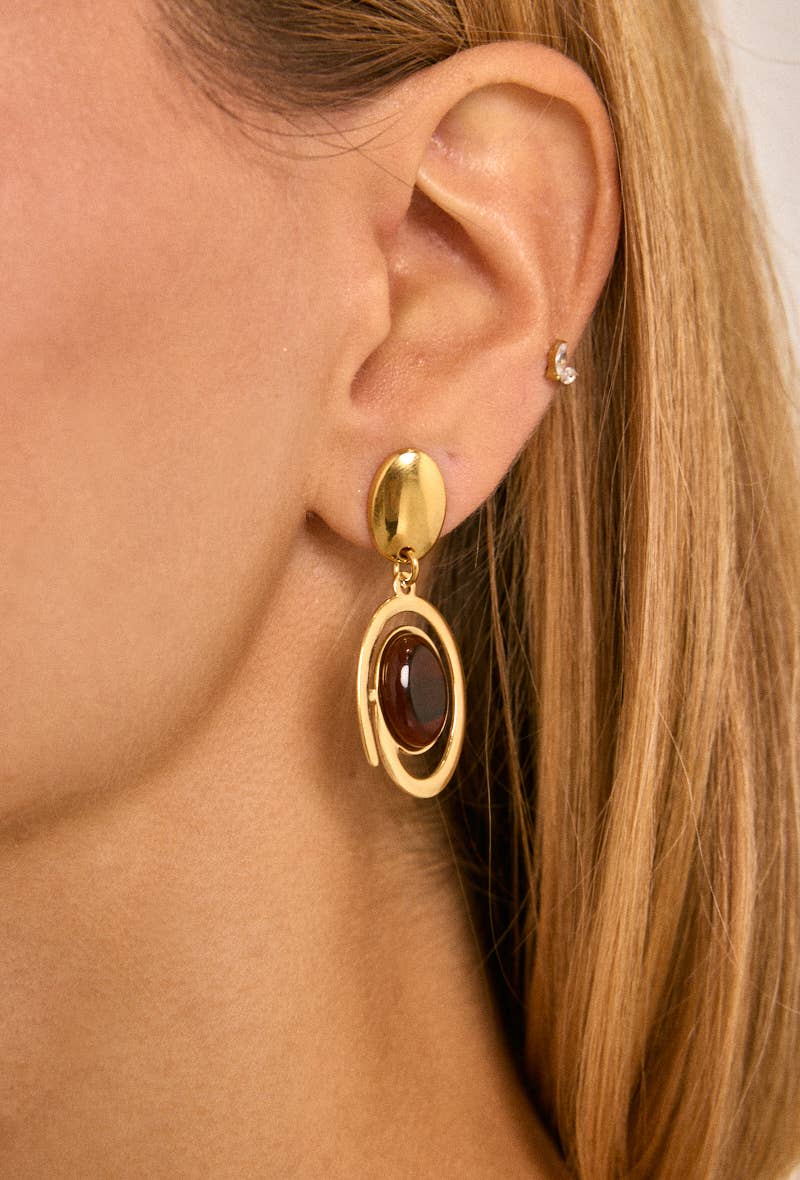 Boucles d'oreilles en acier inoxydable 124RX191