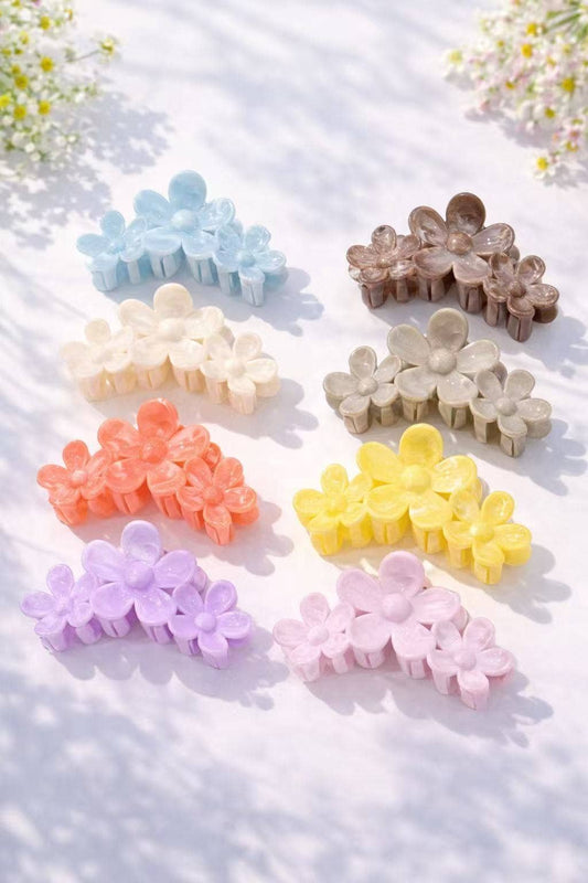 Pince à cheveux fleurs 11 cm YH81