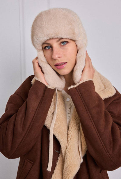 MJ218SD wool ear-flap beanie