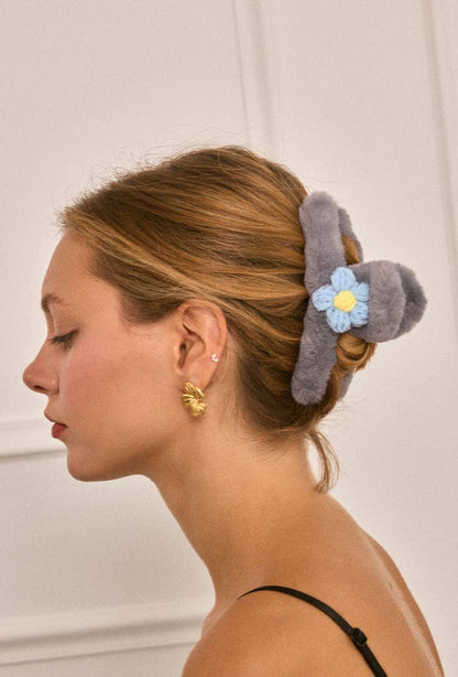 Pince à cheveux fausse fourrure YH203YJ