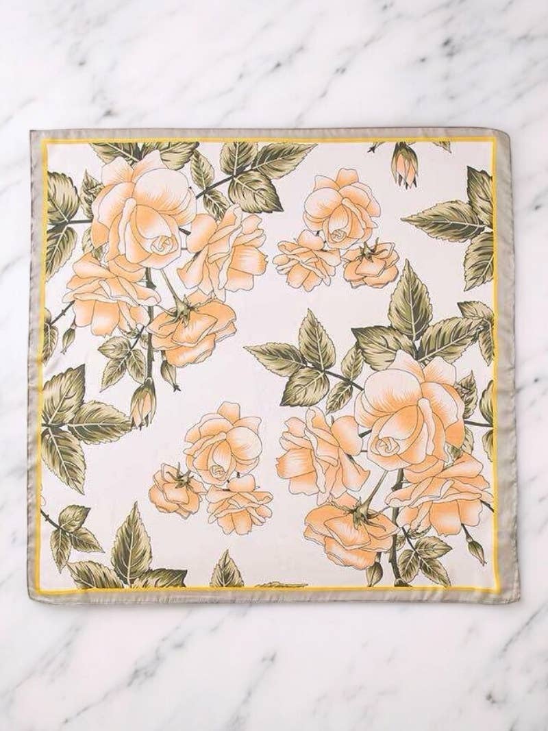 FL06 square satin scarf