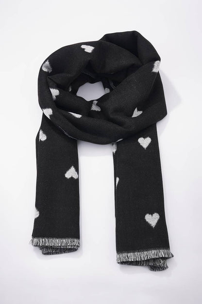 Wool heart pattern scarf FL203DF