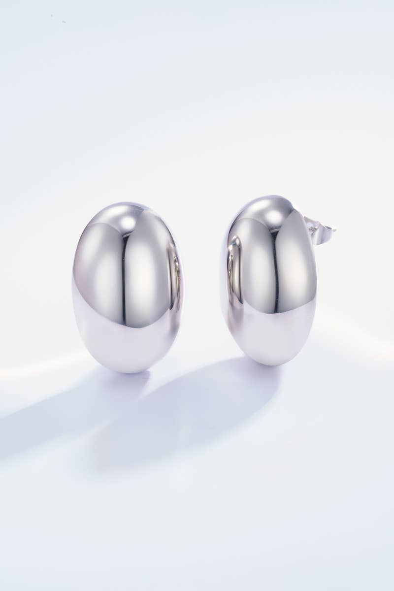 Boucles d'oreilles puces en acier inoxydable 124AQ91