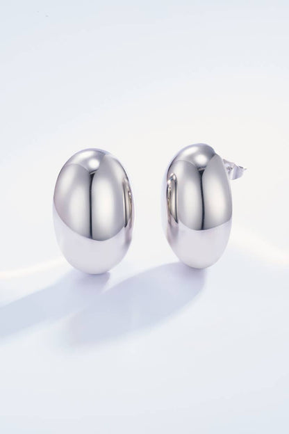 Boucles d'oreilles puces en acier inoxydable 124AQ91