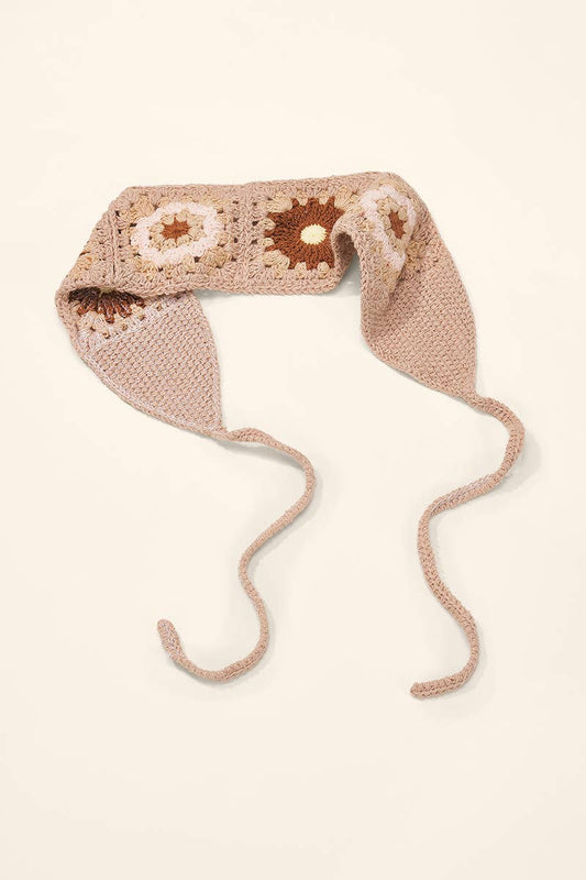 Bandana en crochet fleurs ST353HS