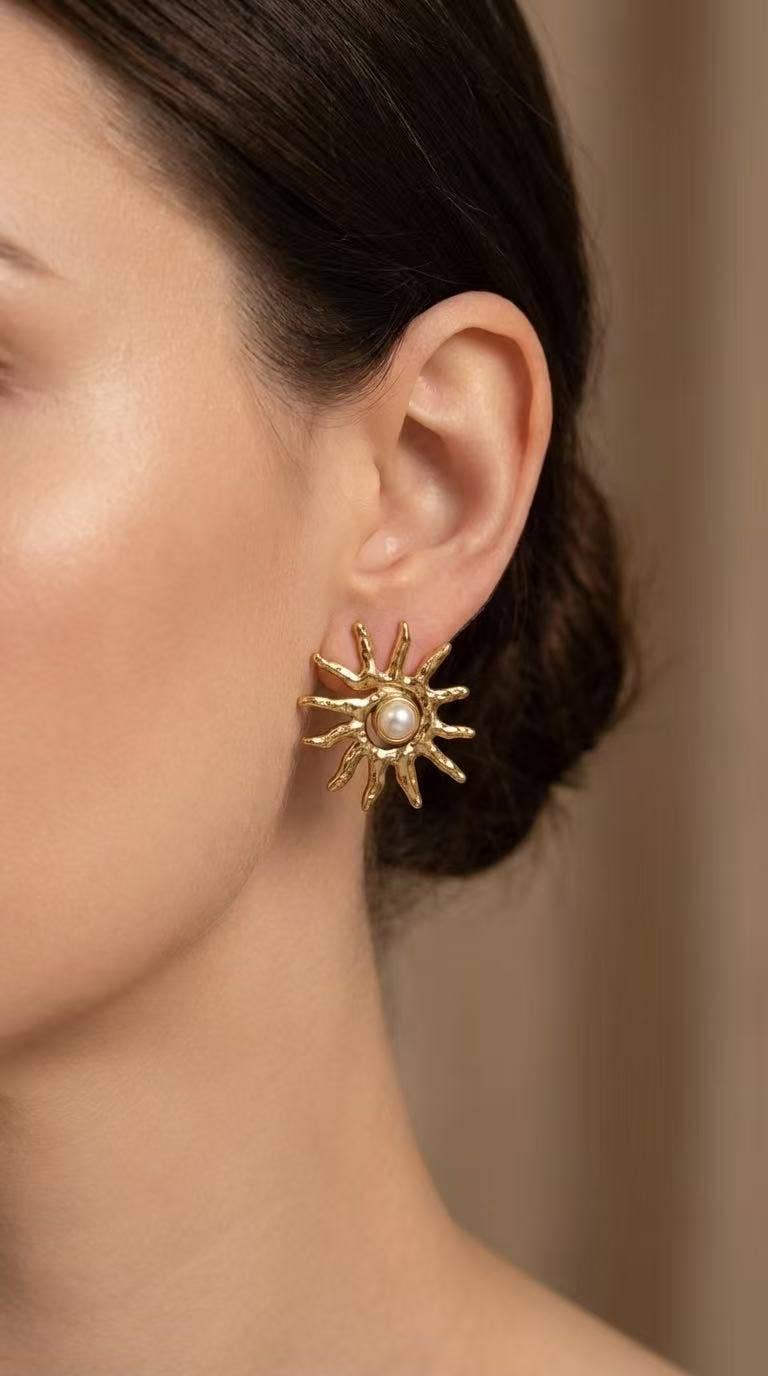 124RX265 stainless steel earrings