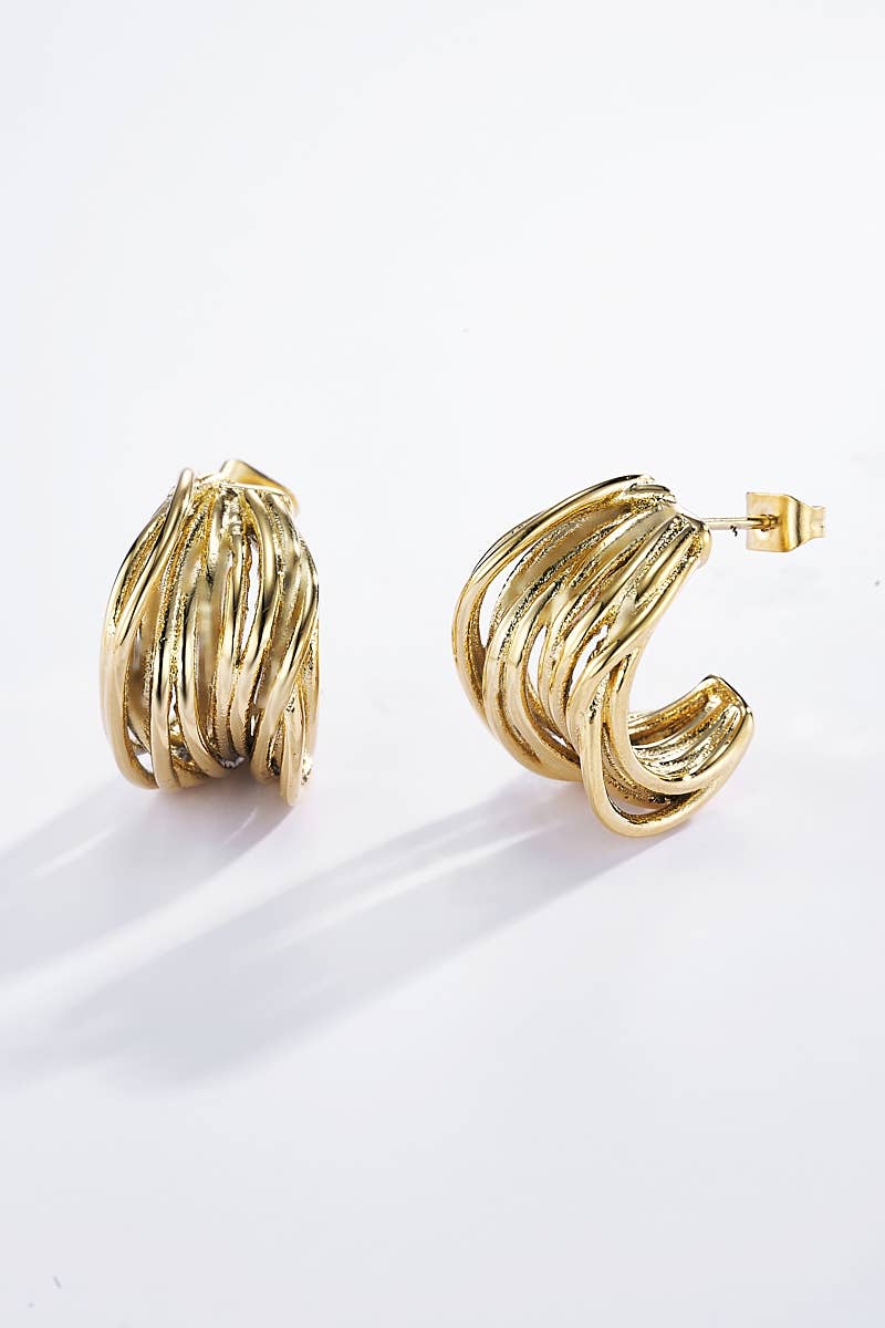 Boucles d'oreilles en acier inoxydable 124AQ236