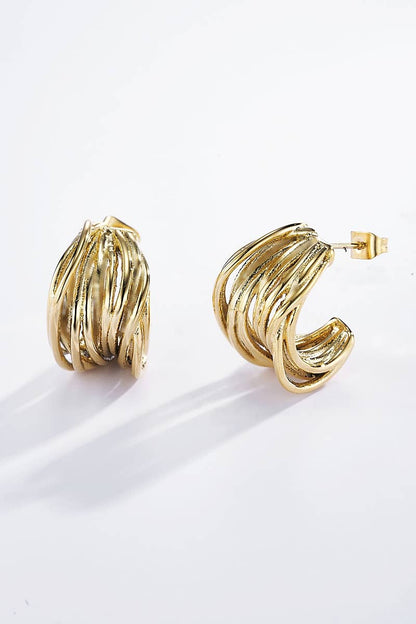 Boucles d'oreilles en acier inoxydable 124AQ236