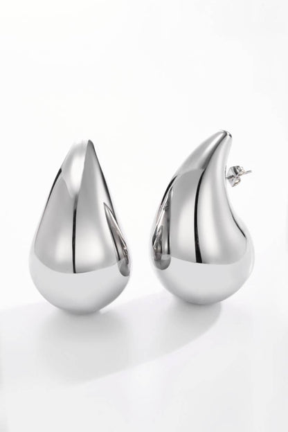 Boucles d'oreilles gouttes XL en acier inoxydable 124YC10