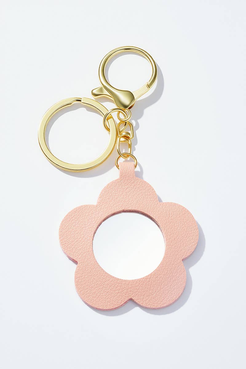 Flower mirror bag charm and keyring PC42