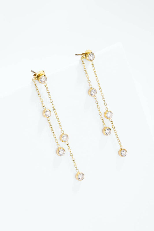 Boucles d'oreilles chaine en acier inoxydable 124AQ801