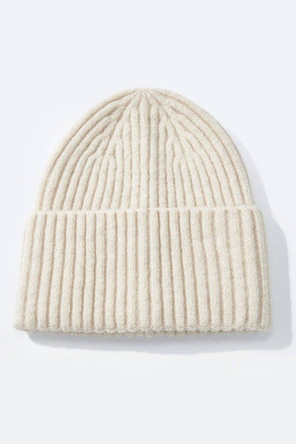 MJ301SD ribbed plain turn-up beanie