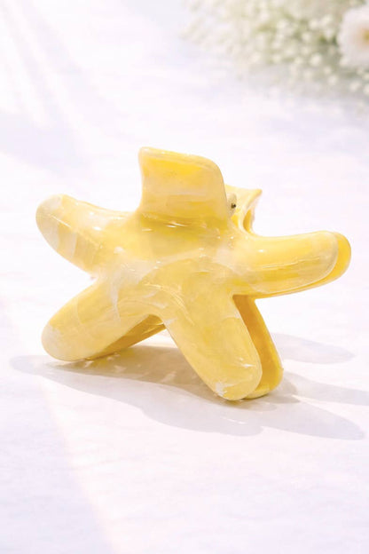 Starfish hair clip marble effect 9 cm YH80