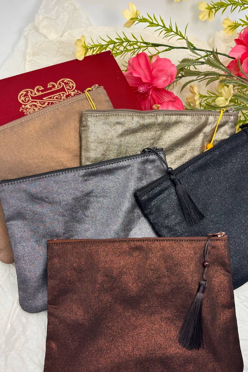 Metallic cotton makeup bag CY103DM
