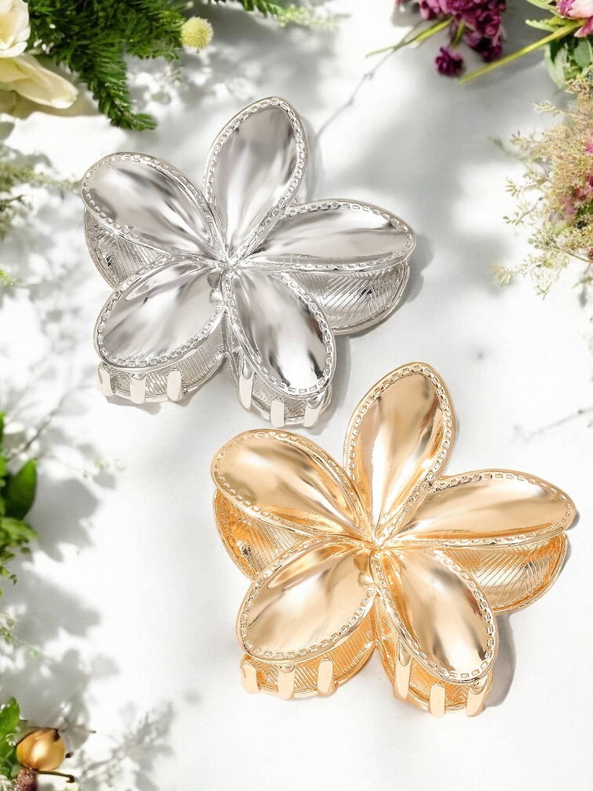 ZE20K Flower Metal Hair Clip