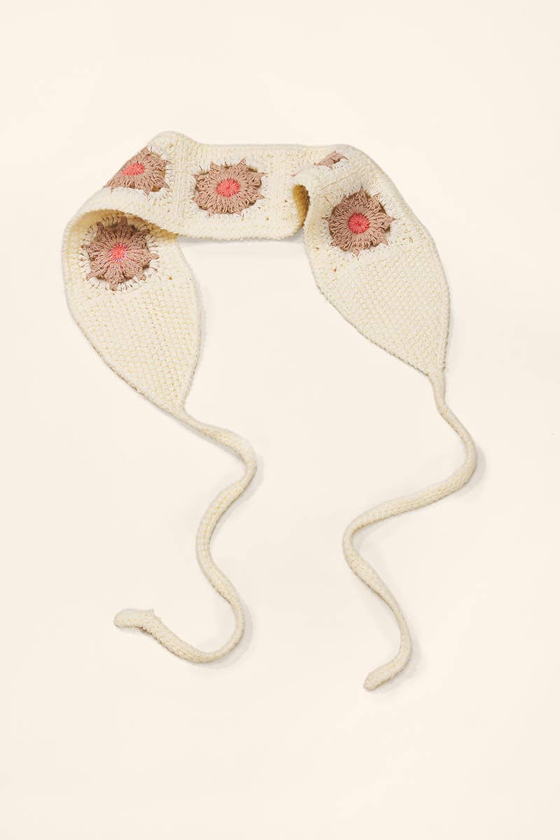 Bandana en crochet fleurs ST352HS