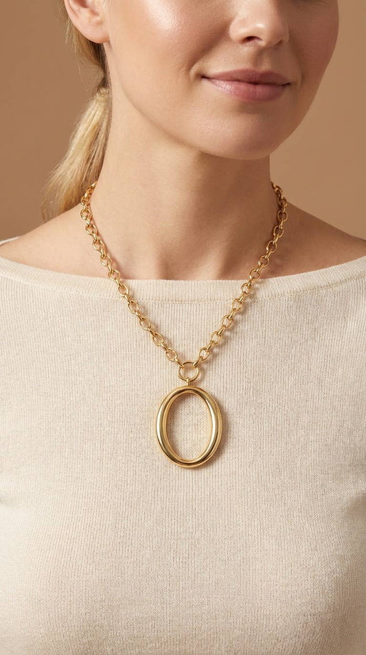 Stainless steel chain necklace 224AQ214