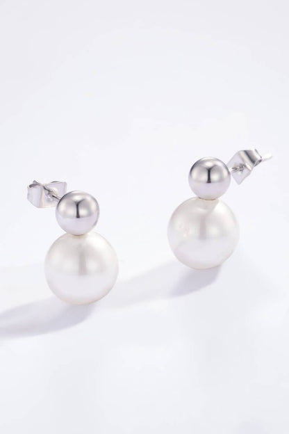 Boucles d'oreilles puces perlées 124AQ126