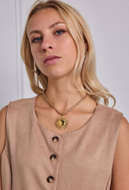 Stainless steel necklace 224AQ168