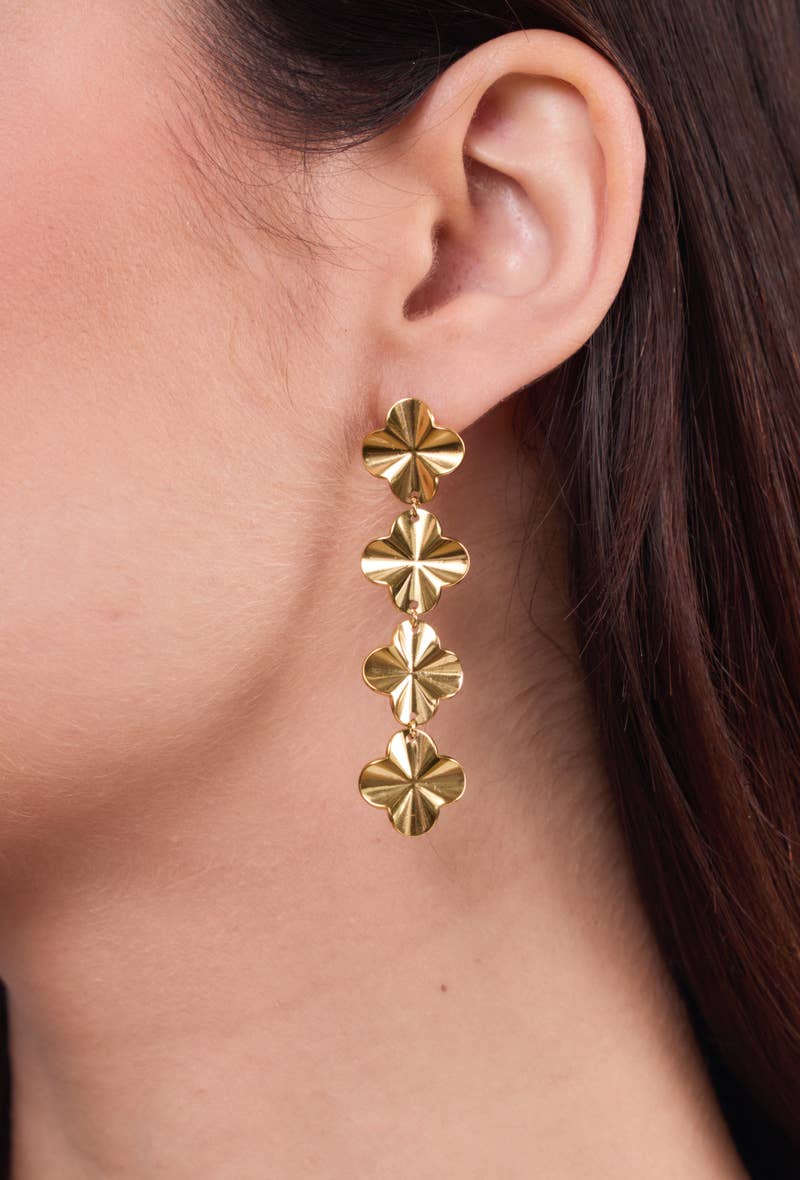 Stainless steel clover earrings 124CA20