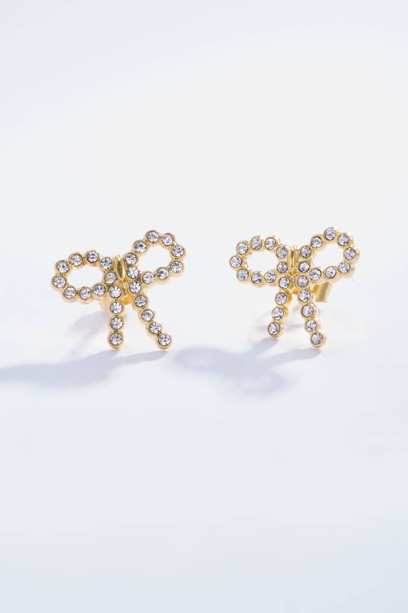 Boucles d'oreilles ruban strassées 124AQ08