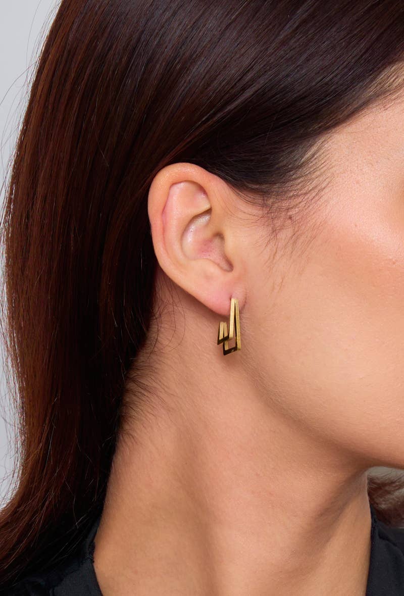 Boucles d'oreilles pendantes en acier inoxydable 124RX05