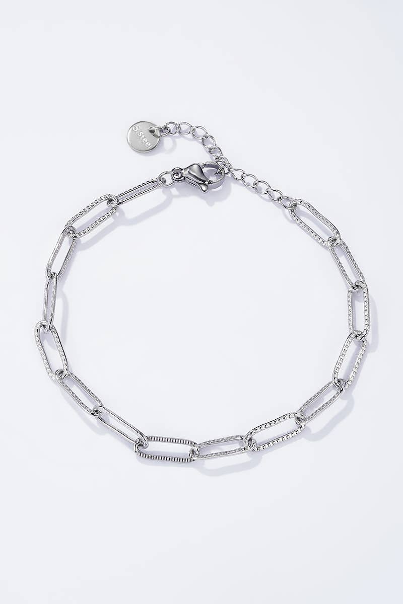 Stainless steel charm bracelet 324CA57