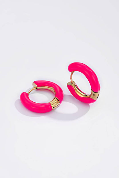 Boucles d'oreilles mini créoles en acier inoxydable 124AQ151