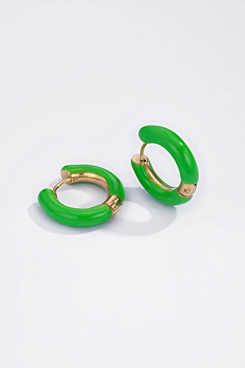 Boucles d'oreilles mini créoles en acier inoxydable 124AQ151