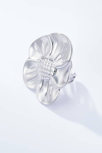 Stainless steel flower ring 424YC16