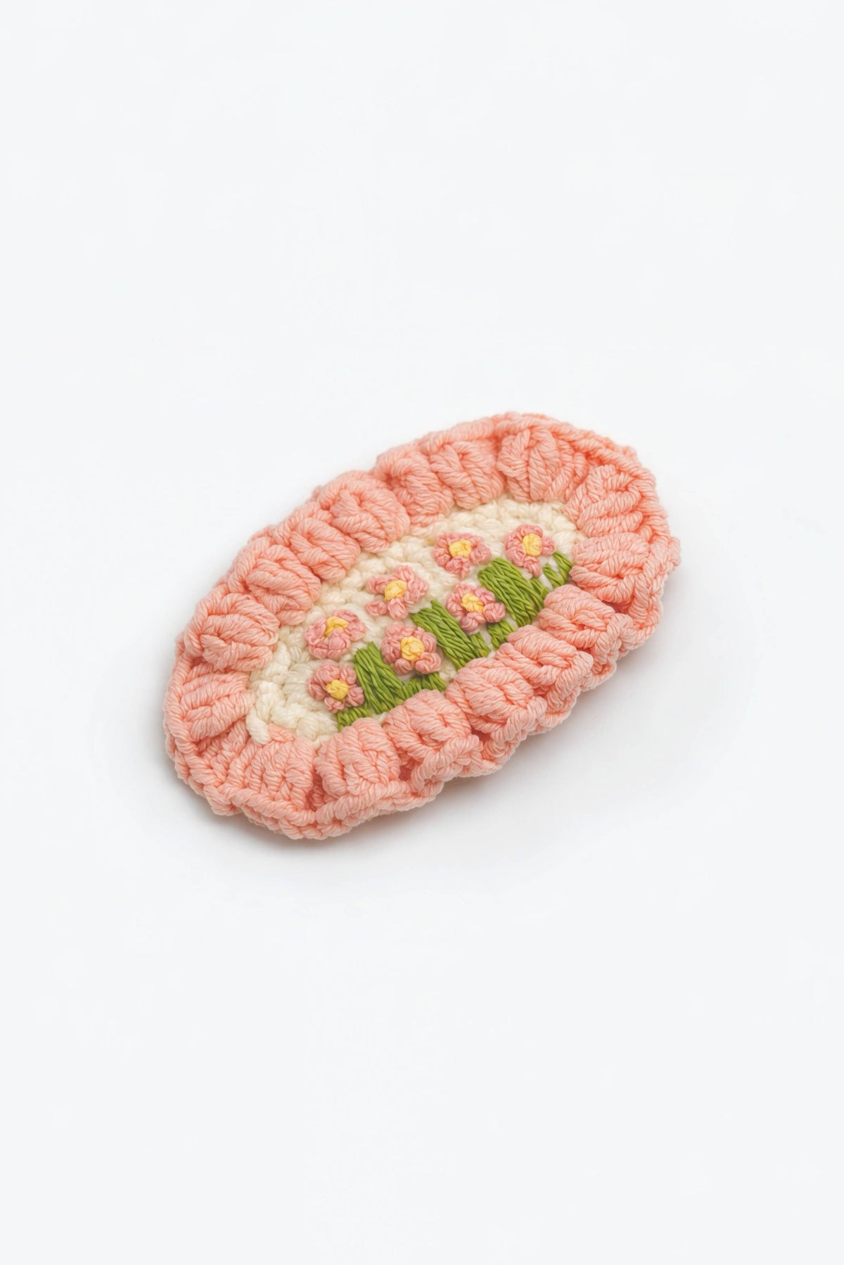 Barrette à cheveux en crochet 6cm BRT016