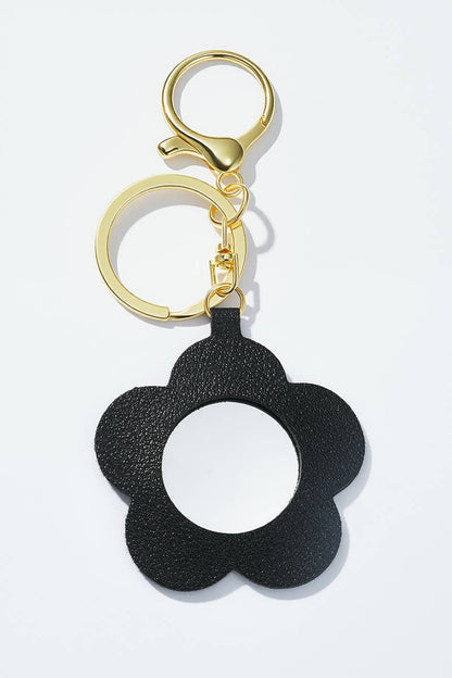 Flower mirror bag charm and keyring PC42