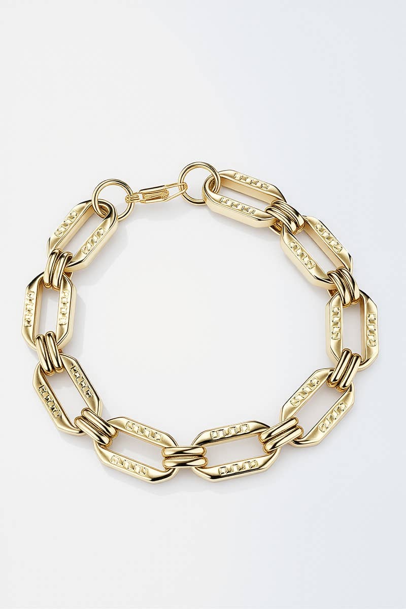 Leather and stainless steel bracelet 324OP83