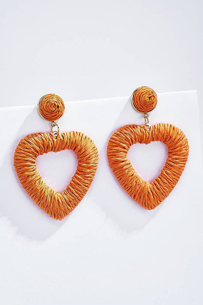 Boucles d'oreilles en paille avec puce acier 124NN10