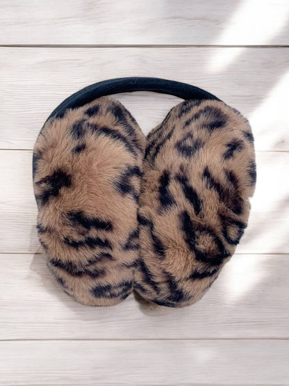 CC04 faux fur leopard earmuffs