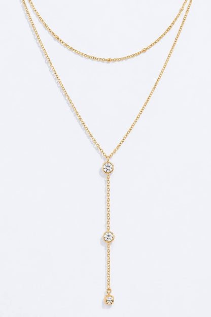 Y-drop stainless steel necklace 224AQ25