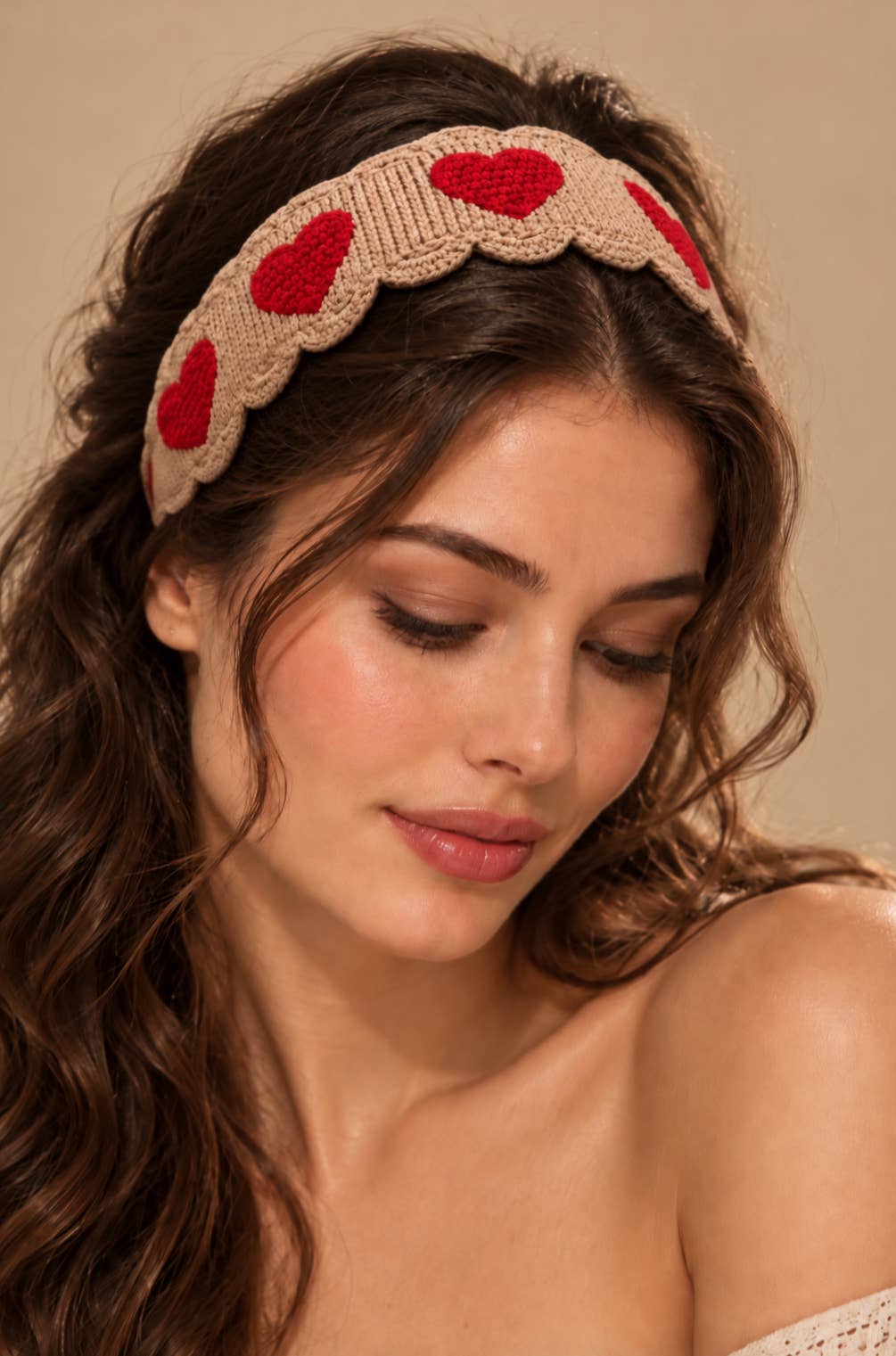 Bandana en crochet cœurs ST361HS