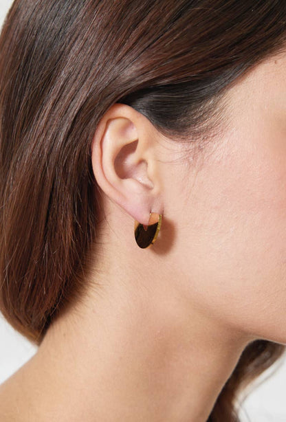 Boucles d'oreilles créoles en acier inoxydable 124DY17-1