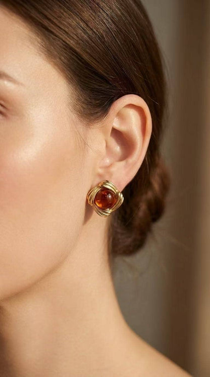 Stainless steel earrings 124RX251