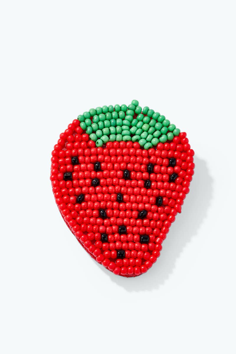 Strawberry seed bead brooch BHY170SY