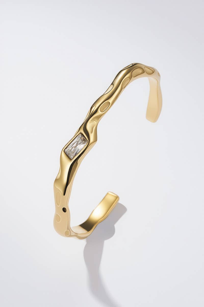 Stainless steel bangle bracelet 324AQ285