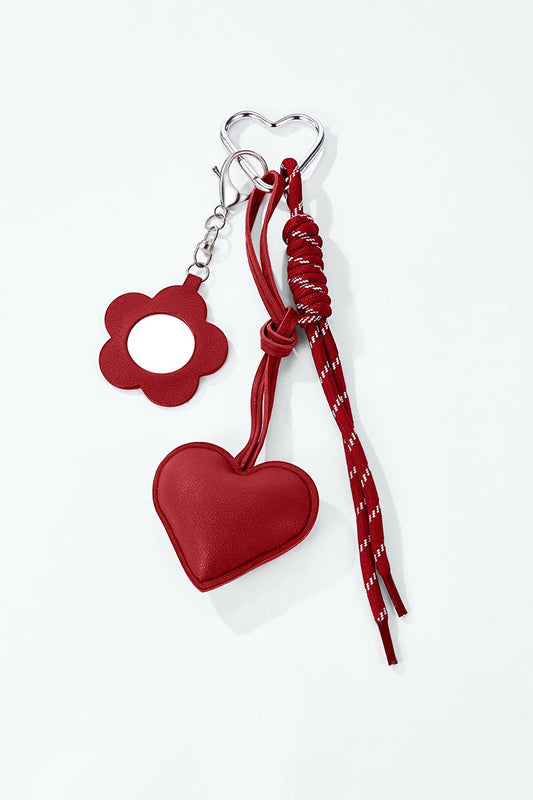 Heart bag charm with mirror PC014MT