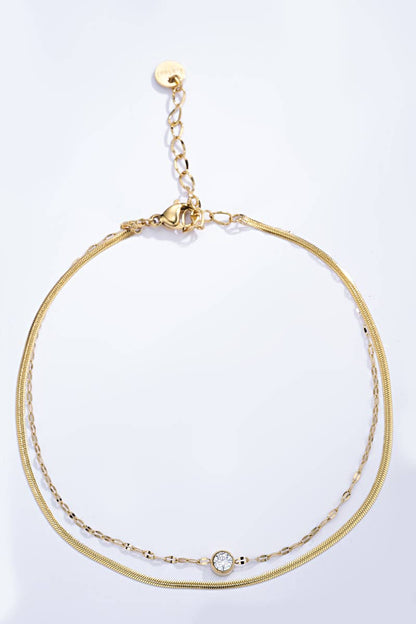 Stainless steel anklet 624AQ03