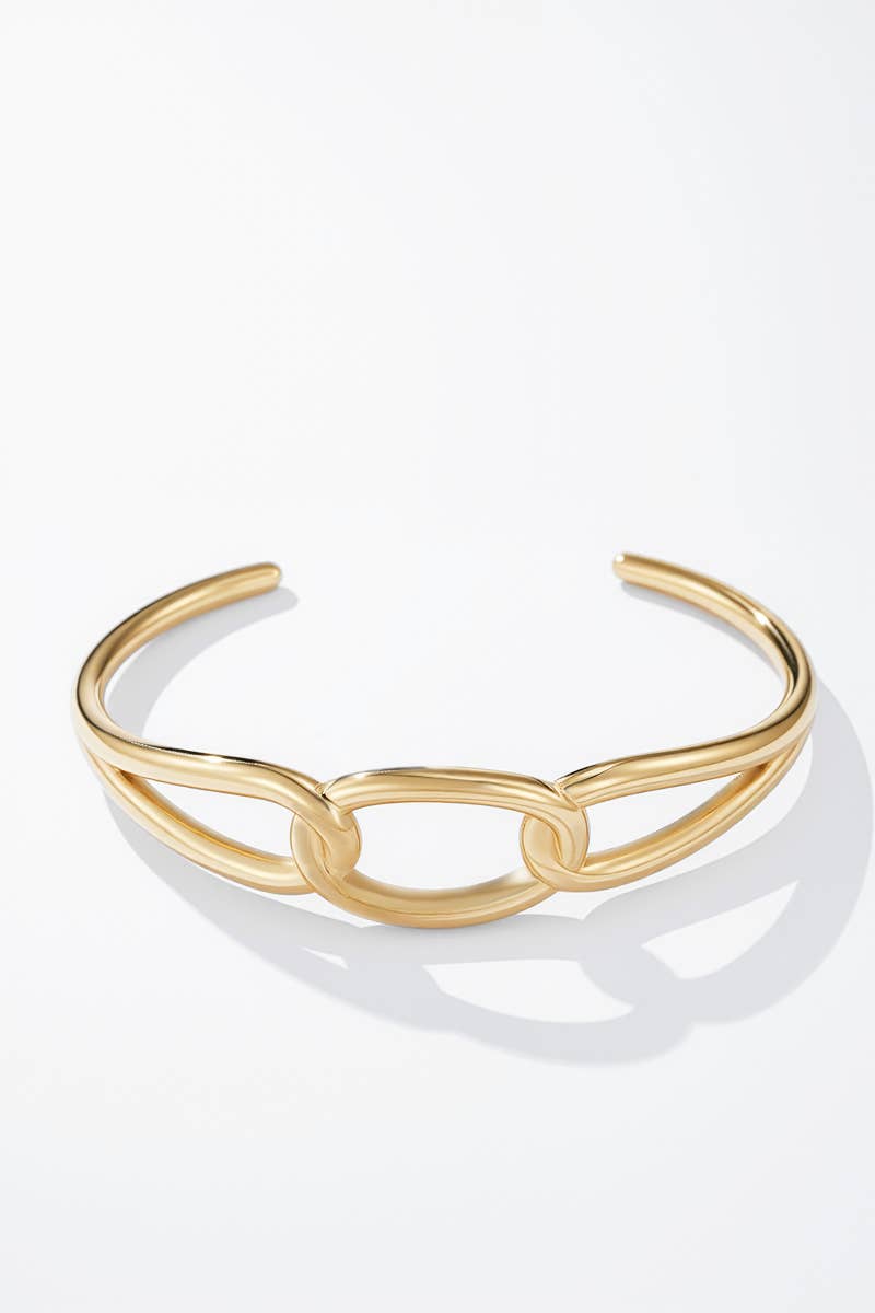 Stainless steel link bangle 324CA32