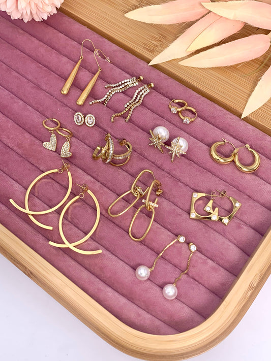 Stainless steel earring set SET86
