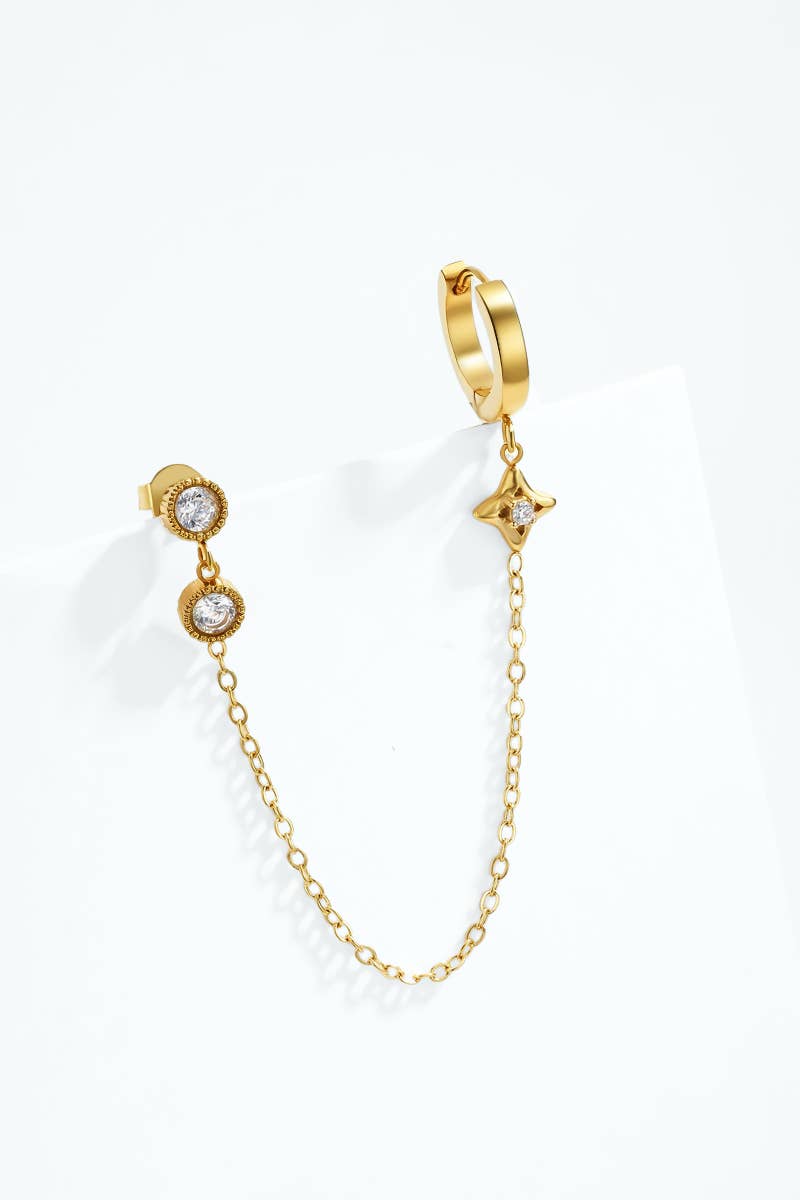 Boucles d'oreilles en acier inoxydable 124AQ550